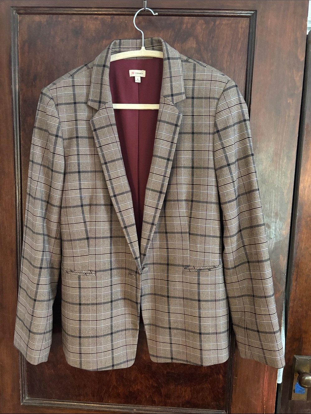 Daniel Cremieux Brown Plaid Blazer with Navy Windowpane